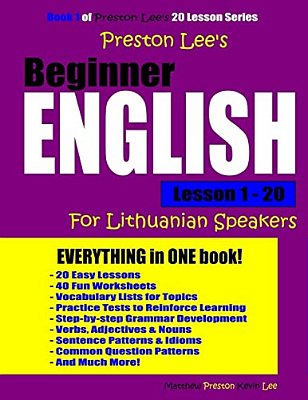 Preston Lee's Beginner English Lesson 1 - 20 For Lithuanian Speakers-..
