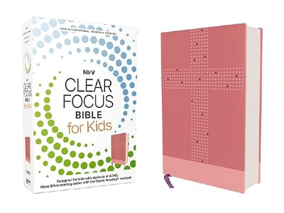 Nirv, Clear Focus Bible For Kids (Help Kids With Adhd Or Dyslexia Read With Confidence), Leathersoft, Pink: Help Kids With Adhd Or Dyslexia Read With-..