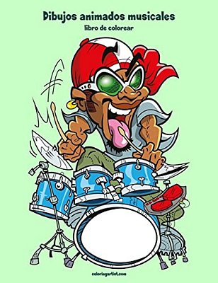 Dibujos Animados Musicales Libro De Colorear 1-..