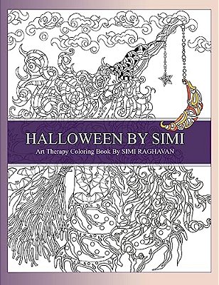 Halloween By Simi: Hand Drawn Halloween Adult Coloring Pages Of Amazing Designs. -..