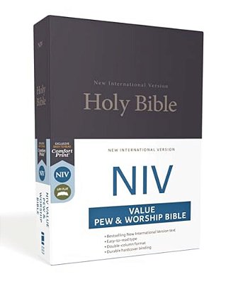 Niv, Value Pew And Worship Bible, Hardcover, Blue-..