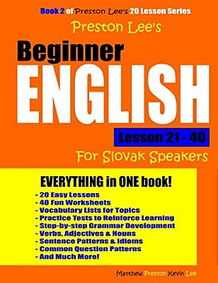 Preston Lee's Beginner English Lesson 21 - 40 For Slovak Speakers-..