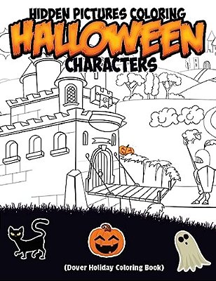 Hidden Pictures Coloring Halloween Characters (Dover Holiday Coloring Book)-..