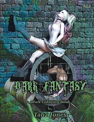 Dark Fantasy Adult Coloring Book-..