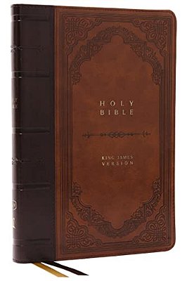 Kjv Holy Bible: Giant Print Thinline Bible, Brown Leathersoft, Red Letter, Comfort Print: King James Version (Vintage Series)-..
