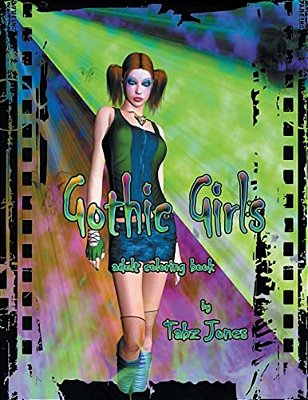 Gothic Girls Adult Coloring Book-..