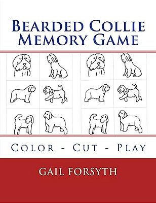 Bearded Collie Memory Game: Color - Cut - Play-..