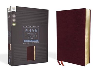 Nasb, Thinline Bible, Large Print, Bonded Leather, Burgundy, Red Letter Edition, 1995 Text, Comfort Print-..