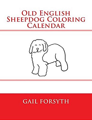 Old English Sheepdog Coloring Calendar-..