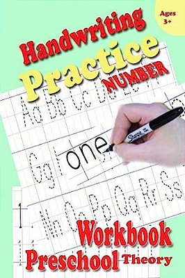 Handwriting Practice Theory: Beginning Number Education Teaching Preschool Workbook Activity Books Leaning Preparing A B C Number 1To25-..