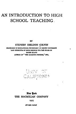 An Introduction To High School Teaching-..