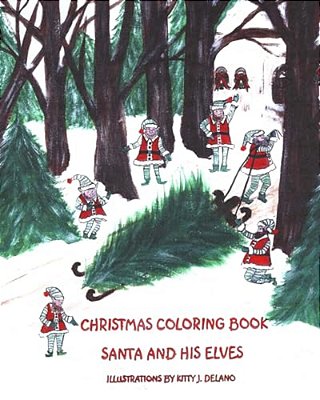 Christmas Coloring Book, Santa And His Elves-..