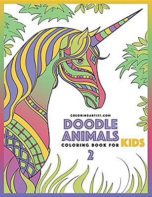 Doodle Animals Coloring Book For Kids 2-..