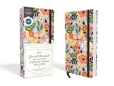 Niv, Journal The Word New Testament (Perfect For Note-Taking), Pocket Bible Edition, Hardcover, Floral, Red Letter, Comfort Print-..