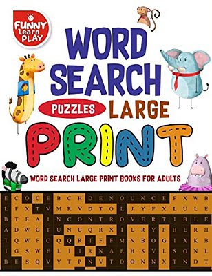 Word Search Large Print: Word Search Large Print Books Tremendous Fun Combination-..
