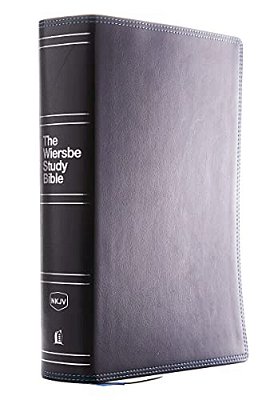 Nkjv, Wiersbe Study Bible, Leathersoft, Black, Comfort Print: Be Transformed By The Power Of God's Word-..