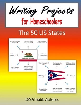 Writing Projects For Homeschoolers - The 50 US States-..