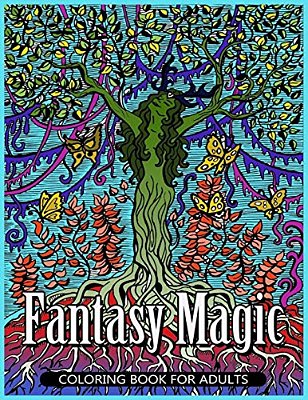 Fantasy Magic Coloring Book For Adults: Magical Fantasy Adult Coloring Book-..