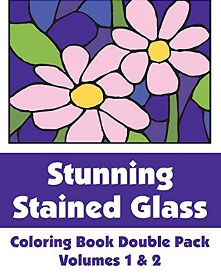Stunning Stained Glass Coloring Book Double Pack (Volumes 1 & 2)-..