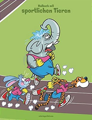 Malbuch Mit Sportlichen Tieren 1 & 2-..