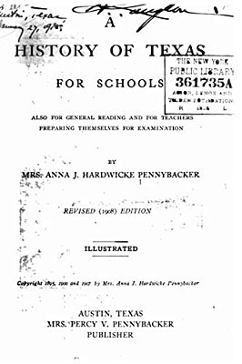 A History Of Texas For Schools Also For General Reading And For Teachers Preparing Themselves For Examination-..