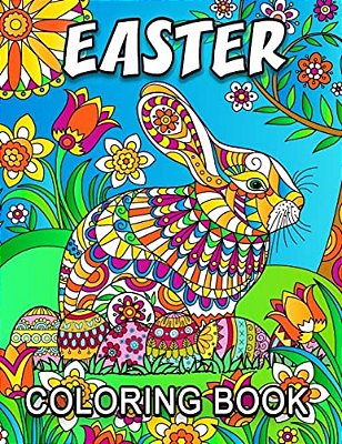 Easter Coloring Book: Adult Coloring Book Easy, Fun, Beautiful Coloring Pages-..