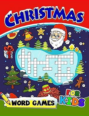 Christmas Word Games For Kids: Word Search Activity Book For Boy, Girls, Kids Ages 2-4,3-5,4-8-..