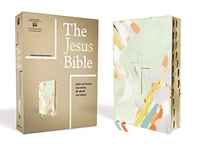The Jesus Bible, Esv Edition, Leathersoft, Multi-Color/Teal, Indexed-..