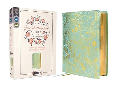 Niv, Journal The Word Bible For Women (Perfect For Note-Taking), Leathersoft, Teal, Red Letter, Comfort Print: 500+ Prompts To Encourage Journaling An-..
