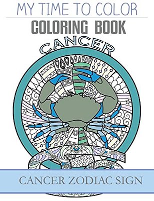 Cancer Zodiac Sign - Adult Coloring Book-..