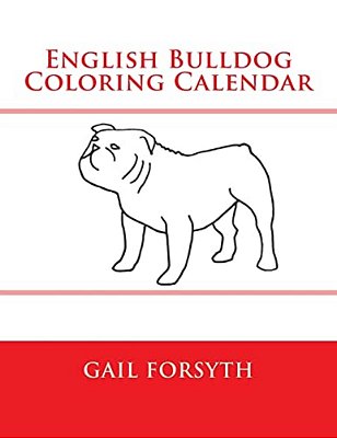 English Bulldog Coloring Calendar-..