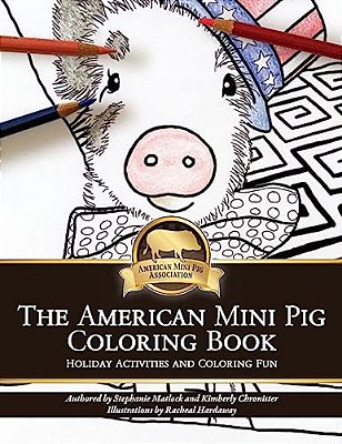 American Mini Pig Holiday Coloring Book: Holiday Activities And Coloring Fun-..