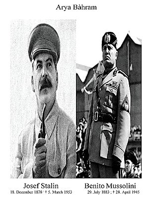 Josef Stalin Benito Mussolini-..