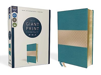 Niv, Giant Print Compact Bible, Leathersoft, Teal, Red Letter Edition, Comfort Print-..