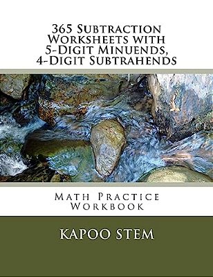 365 Subtraction Worksheets With 5-Digit Minuends, 4-Digit Subtrahends: Math Practice Workbook-..