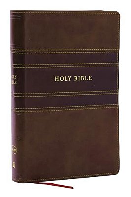 Nkjv Personal Size Large Print Bible With 43,000 Cross References, Brown Leathersoft, Red Letter, Comfort Print-..
