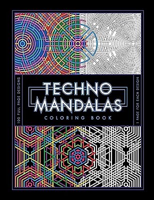 Techno Mandalas Coloring Book-..