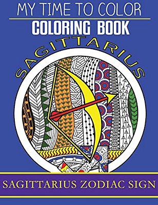 Sagittarius Zodiac Sign - Adult Coloring Book-..