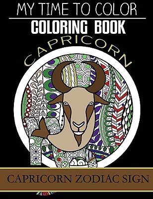 Capricorn Zodiac Sign - Adult Coloring Book-..