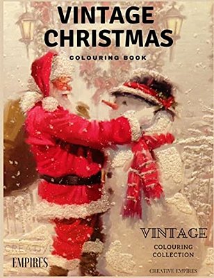 Vintage Christmas Colouring: Christmas Colouring Book With Vintage Pages For Adults And Children-..