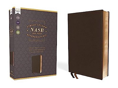 Nasb, Single-Column Reference Bible, Leathersoft, Brown, 1995 Text, Comfort Print-..