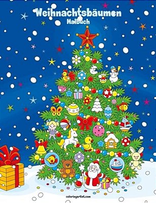 Malbuch Mit Weihnachtsbäumen 1-..