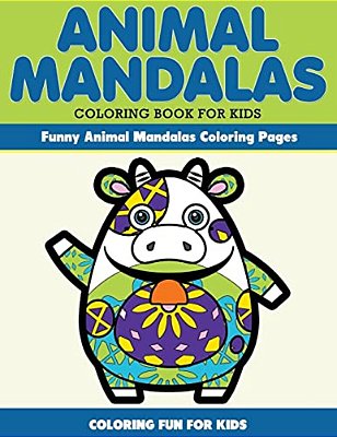 Animal Mandala Coloring Book For Kids. Funny Animal Mandala Coloring Pages: Coloring For Kids-..
