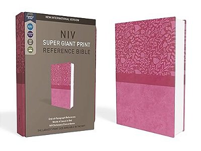 Niv, Super Giant Print Reference Bible, Giant Print, Imitation Leather, Pink, Red Letter Edition-..