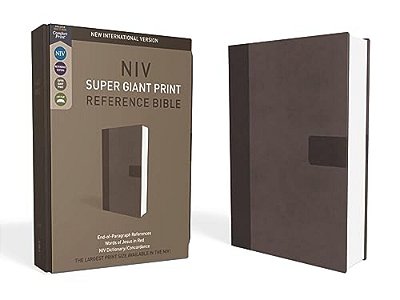 Niv, Super Giant Print Reference Bible, Giant Print, Imitation Leather, Gray, Red Letter Edition-..