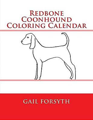 Redbone Coonhound Coloring Calendar-..