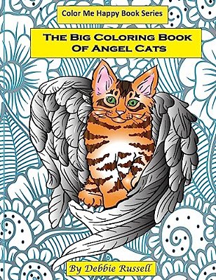 The Big Coloring Book Of Angel Cats: 40 Amazing Angel Cat Designs To Color!-..