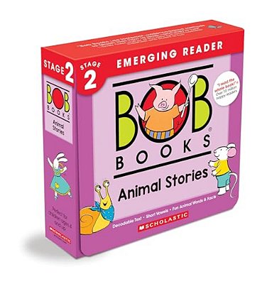 Bob Books - Animal Stories Box Set Decodable Phonics Books, Ages 4 And Up, Kindergarten (Stage 2: Emerging Reader)-..