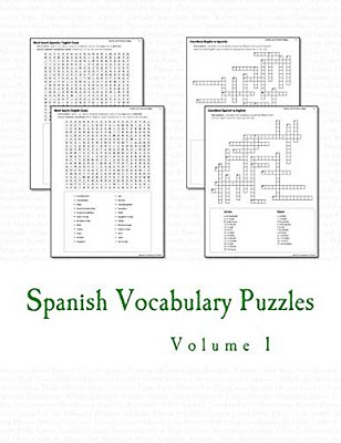 Spanish Vocabulary Puzzles - Volume 1-..