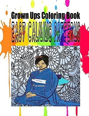 Grown Ups Coloring Book Easy Calming Patterns-..